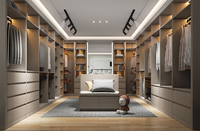Vente en gros Armoire moderne en bois pour la chambre à coucher Armoire personnalisée de style shaker Robe de promenade en bois
