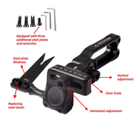 Repose-flèche réglable ACCMOS D5 avec lame en acier remplaçable, accessoire de chasse à l'arc à poulies pour tir à l'arc à droite