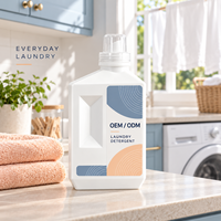 Détergent à lessive liquide en bouteille PET ou HDPE, emballage OEM, étiquette privée, fourniture pour les marques de produits de lavage et les lignes de produits de vente au détail