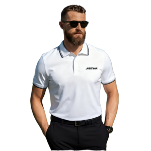Camisa Casual de Verano para Hombre, Estampado de Caballo, Manga Corta, Cuello con Botones, Rayas Blancas y Negras, Transpirable, Satén 100% Poliéster, con Flecos - Product Image 1