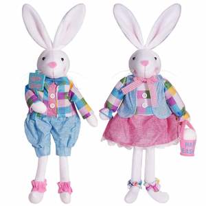 Muñeco de Tela de Conejito de Pascua en Oferta para Decoraciones de Fiestas de Halloween y Navidad con Características de Seguridad - Product Image 4