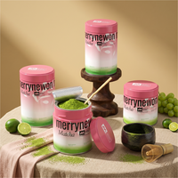 Boîtes rondes en fer blanc anti-humidité pour matcha 50g 80g 100g, récipients à thé en fer blanc de qualité alimentaire avec couvercle hermétique pour marques en marque blanche