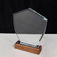 Trophée personnalisé en cristal, récompense en bois massif, trophées en verre cristal vierges
