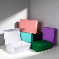 Boîtes pliantes haut de gamme en gros, à couvercle magnétique, moulées en une seule pièce, grandes, moyennes, petites, double compartiment, couleur cuivre, pour usage agricole