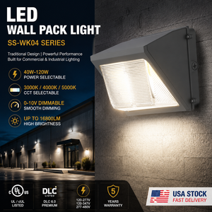 US Stock 120W <b>Dimmable</b> 5000K CCT Adjustable Led <b>Wall</b> Pack <b>Light</b> Aluminum Base Ip65 Square Waterproof Outdoor <b>Wall</b> Lamps - Product Image 1