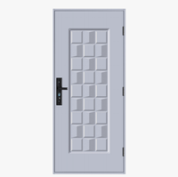 Porte d'entrée moderne en acier et bois assemblée sur mesure, insonorisée pour usage intérieur, exportation vers l'Amérique du Sud et l'Afrique