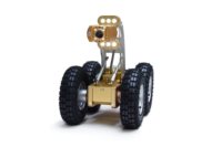 Sistema de robot sobre orugas de tuberías Cámara de inspección de drenaje HD con contador de medidor de cabeza panorámica e inclinable para inspección de tuberías grandes