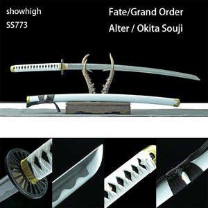 Katana fonctionnelle en bambou, fabriquée à la main, inspirée de l'anime Fate Grand Order, Alter <span class=keywords><strong>Okita</strong></span> Souji, SS773 - Product Image 1