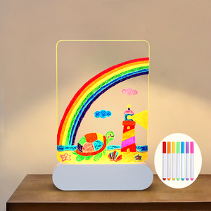 Lavagna Creativa LED HFL F10 con Penne Acriliche Cancellabili e Supporto Luminoso, Lavagna Unisex per Studenti - Product Image 5