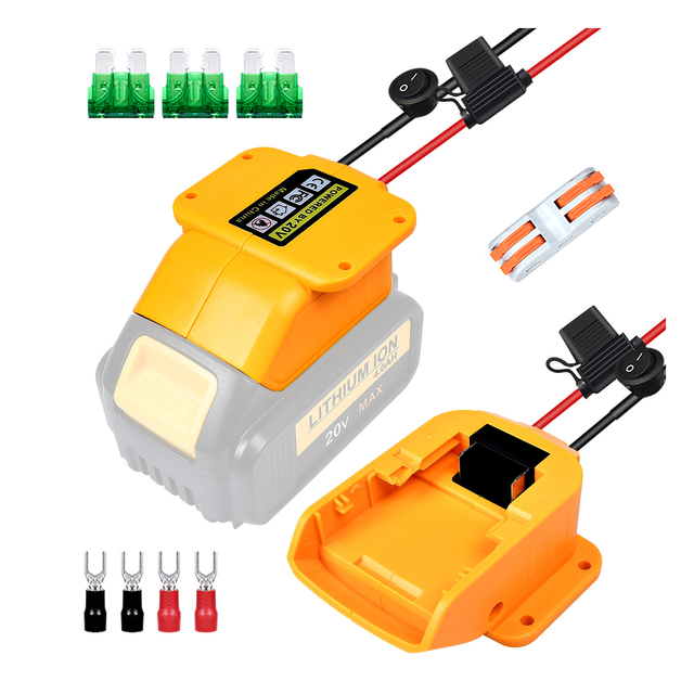 dewalt 20v to 12v cigarette lighter adapter Step-Down Converter Compatible with 20V Battery, DC 12V 20A 240W Voltage Reducer Regulator for Golf Cart RC Car LED Lights DIY Toys No need to worry about running out of batterystay connected while the adventure continues Starlink Mini DeWalt Battery Adapter