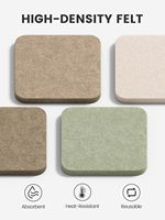 Sous-verres en feutre de haute qualité, résistants à la chaleur et réutilisables, pour boissons, sous-verres absorbants avec support, table basse et salon