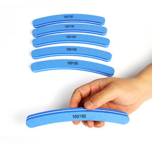 Nail Tool Double Sided Blue Sponge <strong>NailFile</strong> 80 100 150 Grit Nail File for Acrylic Nail - Product Image 2