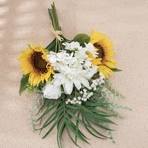 Bouquet de tournesols artificiels CallaFloral, fleurs jaunes, décoration de mariage, style INS, bouquet artisanal CF8001 - Product Image 3