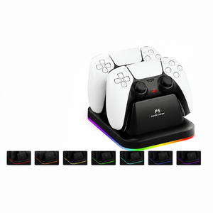 Support de charge double pour manettes de <span class=keywords><strong>jeu</strong></span> RGB pour PlayStation 5 et PS4, station de charge rapide avec protection contre les surcharges - Product Image 6