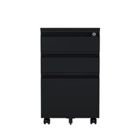 Armoire de classement mobile en acier moderne avec 3 tiroirs, rangement roulant pour la maison, le bureau, la chambre et la cuisine