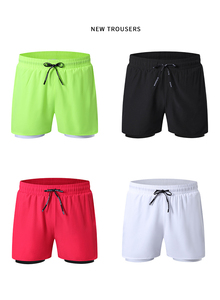 Pantalones Cortos Deportivos de Dos Piezas con Logotipo Personalizado, Ligeros, Transpirables, Ecológicos, de Secado Rápido, con Logotipo Impreso, para Entrenamiento de Equipos Deportivos Masculinos - Product Image 3