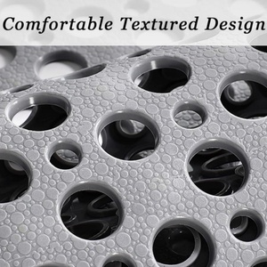 Tapis de bain rectangulaire en TPE, respectueux de l'environnement, tapis de salle de bain poreux, anti-fuite d'eau, avec ventouse, tapis de sol antidérapant - Product Image 2