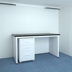 الكيمياء مختبر تصميم خزانات مدمجة سطح العمل الصلب جميع الصلب طاولة المختبر الأثاث مرنة خزانة متنقلة - Product Image 3