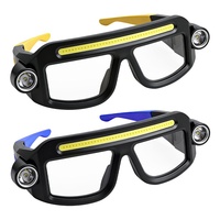 Lampe à clipser sur lunettes XTE COB LED 350-500LM 5 modes, rechargeable par Type-C, lampe frontale portable pour la randonnée, la pêche, le camping