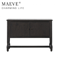 Meuble TV de luxe haut de gamme, style américain moderne, en bois massif, durable, console de rangement multimédia, buffet pour salon