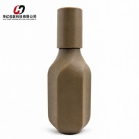 Flacon cosmétique unique et irrégulier en HDPE de 100 ml, flacon à bouchon à vis à surface mate pour l'emballage de liquides capillaires et corporels, personnalisation OEM
