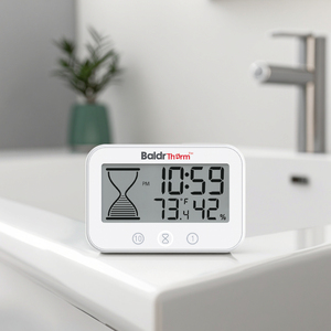 Temporizador Digital Impermeable IP67, Reloj en <span class=keywords><strong>Tiempo</strong></span> <span class=keywords><strong>Real</strong></span>, Higrómetro, Termómetro, <span class=keywords><strong>Cuenta</strong></span> <span class=keywords><strong>Regresiva</strong></span> de 99 Minutos, Batería AAA para Cocina, Baño - Product Image 1