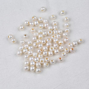 ไข่มุกน้ำจืดสีขาว จูจี้ ขนาด 7-8 มม. อุปกรณ์ DIY สำหรับทำเครื่องประดับ รูใหญ่ 3 มม. ไข่มุกเม็ดเดี่ยวสำหรับทำสร้อยข้อมือและจี้ - Product Image 3