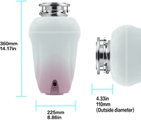 Broyeur de déchets alimentaires électrique domestique Javish, best-seller, moteur DC 1HP - Super silencieux, anti-blocage, en acier inoxydable, économe en énergie