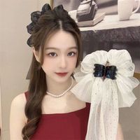 Nouveau coréen dames grand arc épingle à cheveux printemps pince à cheveux ruban épingles à cheveux accessoires Barrettes pince tissu pince à cheveux pour les femmes