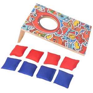 Sports sensoriels en plein air pour enfants en bois jetant des sacs de sable jouet maternelle jouets éducatifs parent-enfant - Product Image 2