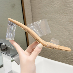 <span class=keywords><strong>Sandali</strong></span> Jelly Eleganti e Sensuali Antiscivolo per Donna, con Doppio Cinturino Incrociato, Punta Quadrata e <span class=keywords><strong>Tacco</strong></span> Alto Grosso - Product Image 4