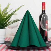 Serviettes de table jetables en papier Airlaid de qualité supérieure, aspect lin, vertes, 55 g/m², pour mariages et restaurants, vente en gros