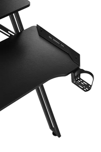 <strong>Cheapest</strong> Price Anji Office Gaming <strong>Desk</strong> with LED Lights and Monitor Stand Black Desktop Simple Game Room <strong>Computer</strong> Gaming <strong>Desk</strong> - Product Image 6