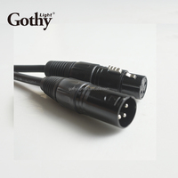 Câble DMX 1 mètre, conducteur en cuivre avec isolation en PVC, connecteur XLR métallique 3 broches, câble de haute qualité pour éclairage de scène LED