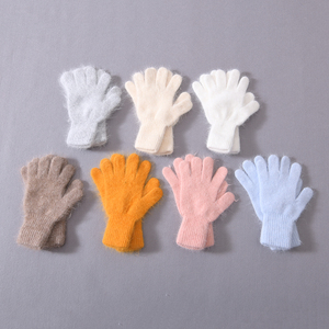 Mitaines chaudes d'extérieur pour <span class=keywords><strong>femme</strong></span> Jxwatcher, automne-hiver, couleur unie, en peluche, en cachemire, en laine tricotée, gants tricotés pour <span class=keywords><strong>femme</strong></span> - Product Image 1