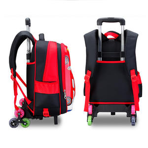 Sac à dos à roulettes pour enfants, garçons et filles, en polyester 3D, avec 6 roues, pour l'école primaire - Product Image 3