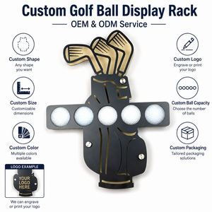 Wall Mounted Golf Ball Organizer Wooden Display <b>Rack</b> for Home Office Golf Room Clubhouse Golf Shop Decor Collections and Gifts - Product Image 5
