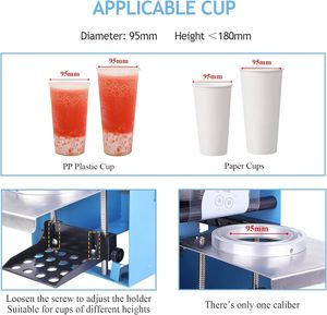 Portable Manual Stainless Steel Beverage Cup and Bottle Sealer <b>Machine</b> for Juice Yogurt Soybean Milk <b>Tea</b> Filling - Product Image 2