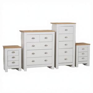 Juego de Dormitorio Moderno de Madera de 4 Piezas: Cómoda, Mesitas de Noche, Cómoda Alta y Muebles de Almacenamiento - Product Image 2