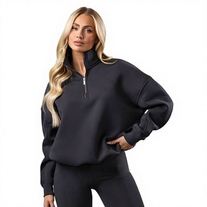 Última Moda 2026: Sudaderas Oversize de Algodón 100% con Cremallera de Cuarto, Estilo Urbano y Cuello Alto, con Dobladillo Flexible Tejido, Personalizadas para Invierno - Product Image 5