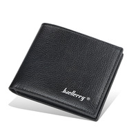 Dompet Pria Model Korea Motif Litchi PVC Lembut Ultra-ringan Kelas Atas Sederhana dan Ringkas untuk Pria