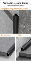 Profilé d'angle moderne en aluminium pour carrelage, bord arrondi, protection de coin, moulure durable, installation facile pour maison, hôtel, appartement