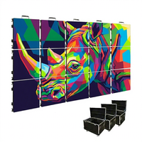 Écran LED mural de scène à louer P2.6 P2.97 P3.91 P4.81 500x500mm, écran cube biseauté anti-collision intérieur/extérieur
