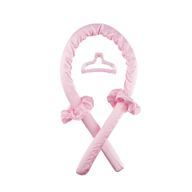 Style caoutchouc rose + 2 élastiques à cheveux + 1 pince à cheveux