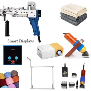 2024 new arrival smart displays monk cloth backing cloth yarn frame projector rug 2in1 tufting gun set starter kit for automatic