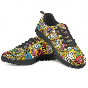 Mannen Schoenen Grappig 3d Cartoon Tandarts/Tanden Bedrukt Custom Print Schoenen Mesh Lucht Hardloopschoenen Sport