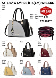 Bolso Bandolera de Gran Capacidad para Mujer, Diseño a Cuadros en Contraste, Talla XL, Material PU con Cierre de Cremallera, Nueva Moda 2026 - Product Image 2