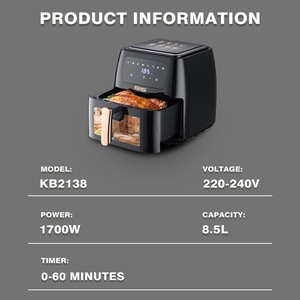 Friteuse à air Dsp 3L 4L avec écran numérique, revêtement céramique antiadhésif pour la cuisine à domicile - Product Image 5