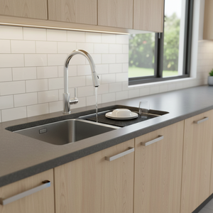 [BAEKJO] EUROPEAN BD813 Heavy Duty Deep Drawn Double Bowl Sink with Anti-Noise Padding and <b>Smooth</b> Corners - Product Image 2