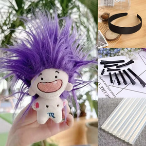 Muñeca <span class=keywords><strong>de</strong></span> moda con aro <span class=keywords><strong>de</strong></span> pelo <span class=keywords><strong>de</strong></span> color, muñeco <span class=keywords><strong>de</strong></span> peluche periférico para mujer, diadema <span class=keywords><strong>de</strong></span> borde ancho francés con pinza para el pelo, accesorios para el cabello - Product Image 5